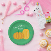 秋パンプキンパッチ1st誕生日パーティーテーマ ペーパープレート (パーティー)