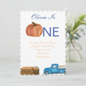 秋パンプキンパッチ1st誕生日パーティー 招待状 (スタンド正面)