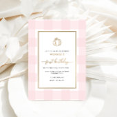 秋パンプキンピンクジンガム誕生日フォイル招待状 箔招待状