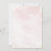 秋パンプキンピンク金ゴールドガールファースト誕生日 招待状 (裏面)