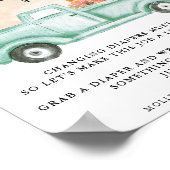 秋パンプキンファームトラックレイトナイトおむつアクティビティ ポスター (角)