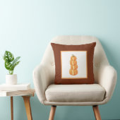 秋パンプキンファームハウスとブラウンフレーム クッション (椅子)