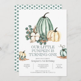 秋パンプキンファームハウス1st誕生日パーティー 招待状