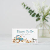 秋パンプキンファーム動物トラクターおむつラッフル エンクロージャーカード (スタンド正面)