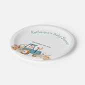 秋パンプキンファーム動物トラクターフローラ ペーパープレート (アングル)