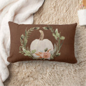 秋パンプキンフリージテラコッタフローラモスグリーン ランバークッション (ブランケット)