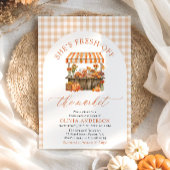 秋パンプキンフレッシュオフザマーケットブライダルシャワー 招待状
