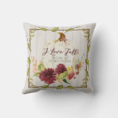 秋パンプキンフ素朴ァームハウスブルゴーニュフローララブ クッション (裏面)