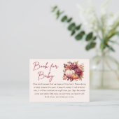 秋パンプキンブックベビーベビーシャワー エンクロージャーカード (スタンド正面)