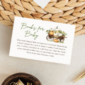 秋パンプキンブックベビーベビーシャワー エンクロージャーカード