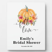 秋パンプキンブライダルシャワーウェルカムサイン フォトプラーク (正面)