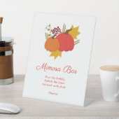 秋パンプキンブライダルシャワーミモザバー 台座サイン (インサイチュ)