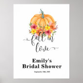 秋パンプキンブライダルシャワー歓迎 ポスター (正面)