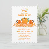 秋パンプキンブライダルシャワー | ティーパーティの招待状 招待状 (スタンド正面)