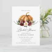 秋パンプキンブルゴーニュフローラブライダルシャワー 招待状 (スタンド正面)