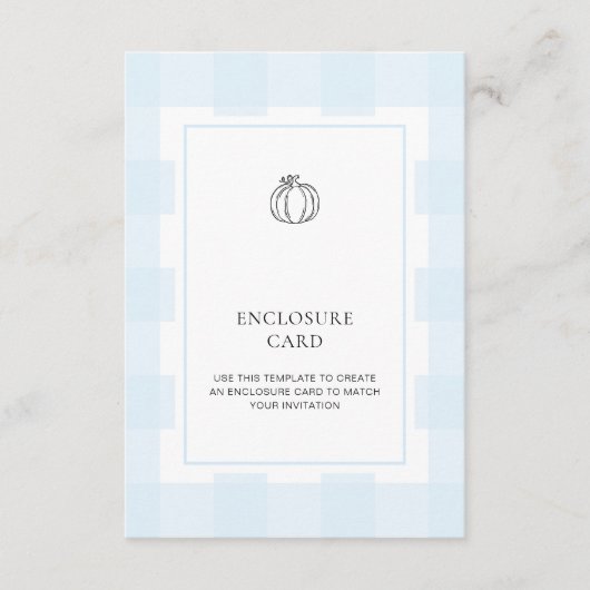 秋パンプキンブルージンガム囲みカード エンクロージャーカード (正面)