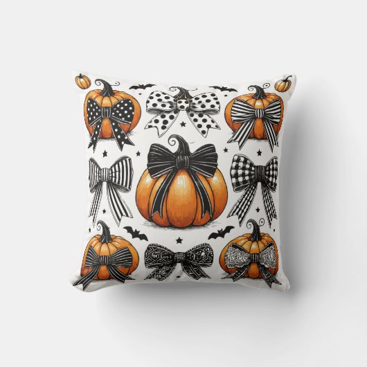 秋パンプキンボウ クッション (正面)