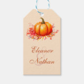 秋パンプキンボタニッ結婚クス ギフトタグ (正面)