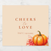 秋パンプキンボタニッ結婚クス スパークリングワインラベル (シングルラベル)