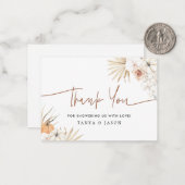 秋パンプキンボホベイビーシャワーサンキューカード ノートカード (正面/裏面インサイチュ)