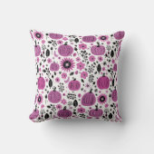 秋パンプキンボホ花模様 クッション (正面)