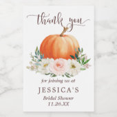 秋パンプキンミニワインボトルラベル ワインラベル (シングルラベル)