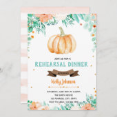 秋パンプキンリハーサルディナーパーティの招待状 招待状 (正面/裏面)
