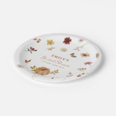 秋パンプキンワイルドフラワーブライダルシャワー ペーパープレート (アングル)