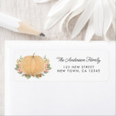 秋パンプキン差出人住所ラベル ラベル (インサイチュ)