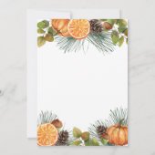 秋パンプキン感謝祭素朴ディナー 招待状 (裏面)