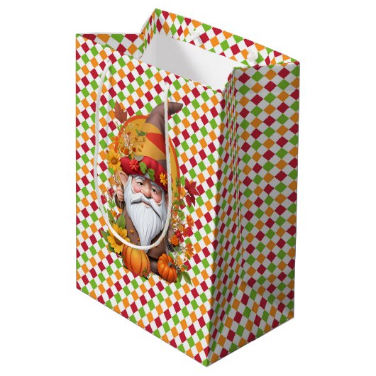 秋パンプキン格言 ミディアムペーパーバッグ (裏面アングル)