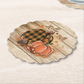 秋パンプキン紙コースター ペーパーコースター (アングル)