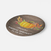 秋パンプキン素朴ブライダルシャワー紙プレート ペーパープレート (アングル)