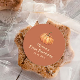 秋パンプキン誕生日の恩恵 ラウンドシール
