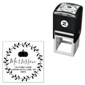 秋パンプキン&リース パーソナライズされた セルフインキングスタンプ (インサイチュ)