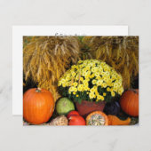 秋パンプキン&小麦招待状 招待状 (正面/裏面)