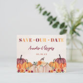 秋パンプキ救ンズ私たちの日付 案内ポストカード (スタンド正面)