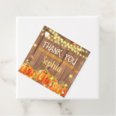 秋パンプキ素朴ンパッチ誕生日スクエア フェイバータグ (インサイチュ)