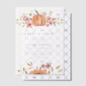 秋パンプキ素朴ンボホスペインのジェンダー ベラム紙招待状 (オフセット (招待状))