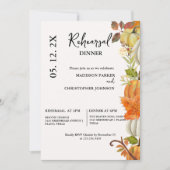 秋パンプキ結婚ンのリハーサル 招待状 (正面)