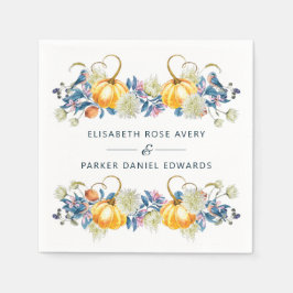 秋パンプキ結婚ンカスタム スタンダードカクテルナプキン