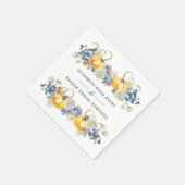 秋パンプキ結婚ンカスタム スタンダードカクテルナプキン (角)