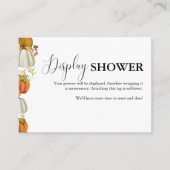 秋パンプキ葉ンブライダルシャワー エンクロージャーカード (正面)