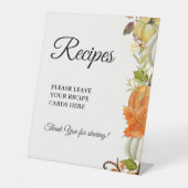 秋パンプキ離れンあなたのレシピブライダルシャワー 台座サイン (正面)