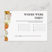 秋パンプキ離れンブライダルゲーム エンクロージャーカード (正面)