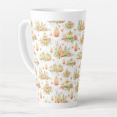 秋パンプキ離れン素朴ホリディサンクスギビング カフェラテマグ (左アングル)