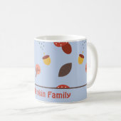 秋パーソナライズされたのコーヒーマグ コーヒーマグカップ (正面右)