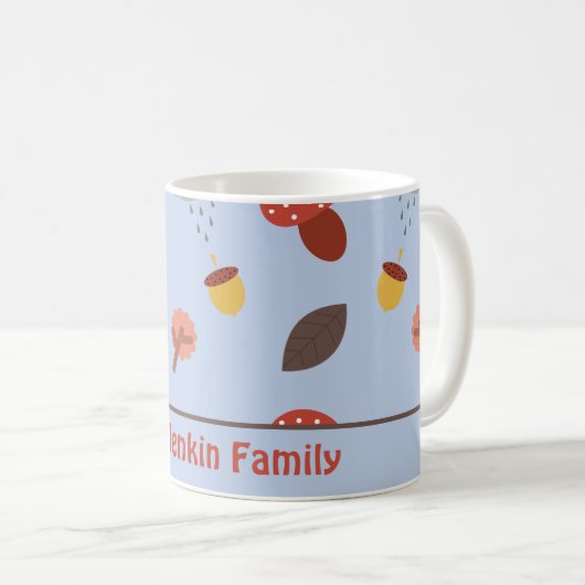 秋パーソナライズされたのコーヒーマグ コーヒーマグカップ (正面右)