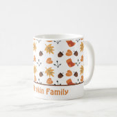 秋パーソナライズされたのコーヒーマグ コーヒーマグカップ (正面右)