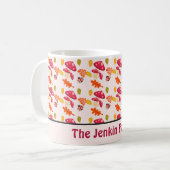 秋パーソナライズされたのコーヒーマグ コーヒーマグカップ (正面左)